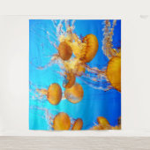 Blauwe oceaankwal wandkleed (Voorkant)