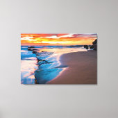 Blauwe oceaanolie schilderend printpapier canvas afdruk (Voorkant)