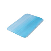 Blauwe oceaanstrepen badmat (Gekanteld)