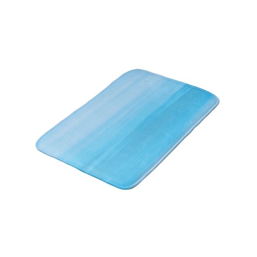 Blauwe oceaanstrepen badmat (Gekanteld)