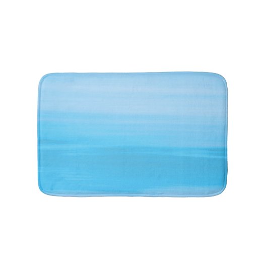 Blauwe oceaanstrepen badmat (Voorkant)