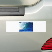 Blauwe oceaansurfgolf bumpersticker (Op auto)