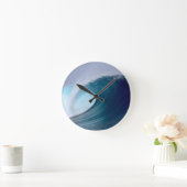 Blauwe oceaansurfgolven ronde klok (Huis)