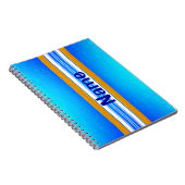 Blauwe OceaanSurfplank Notitieboek (Rechterzijde)