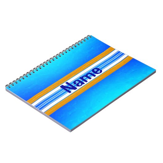 Blauwe OceaanSurfplank Notitieboek (Linkerzijde)