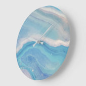Blauwe oceaanwandklok grote klok (Hoek)