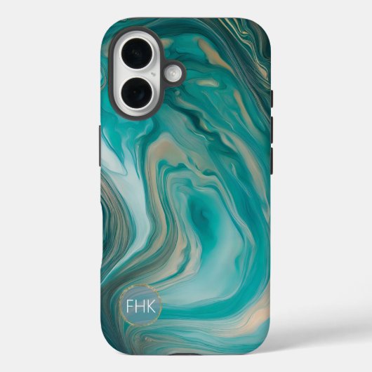 blauwe oceaanwerveling Case-Mate iPhone case (Achterkant)