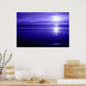 Blauwe oceaanzon poster (Keuken)