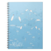 Blauwe Ocean Spiral notebook Notitieboek (Voorkant)