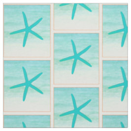 Blauwe Ocean Starfish Fabric Stof
