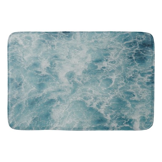 Blauwe Ocean Summer Beach Waves Badmat (Voorkant)