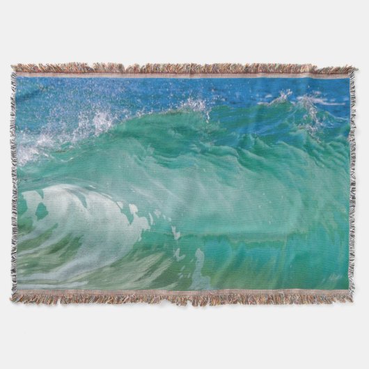 Blauwe Ocean Summer Beach Waves Deken (Voorkant)