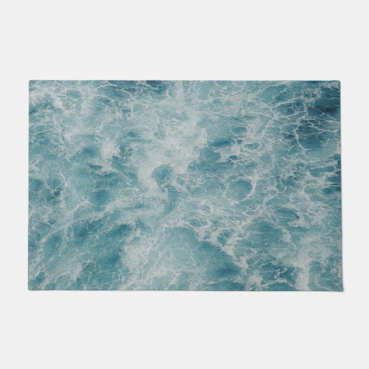 Blauwe Ocean Summer Beach Waves Deurmat (Voorkant)