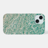 Blauwe Ocean Summer Beach Waves iPhone 15 Case (Achterkant horizontaal)