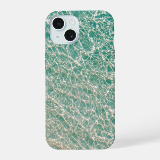 Blauwe Ocean Summer Beach Waves iPhone 15 Case (Achterkant)