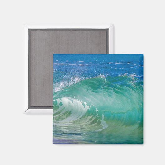 Blauwe Ocean Summer Beach Waves Magneet (Voorkant / Achterkant)