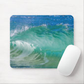 Blauwe Ocean Summer Beach Waves Muismat (Met muis)