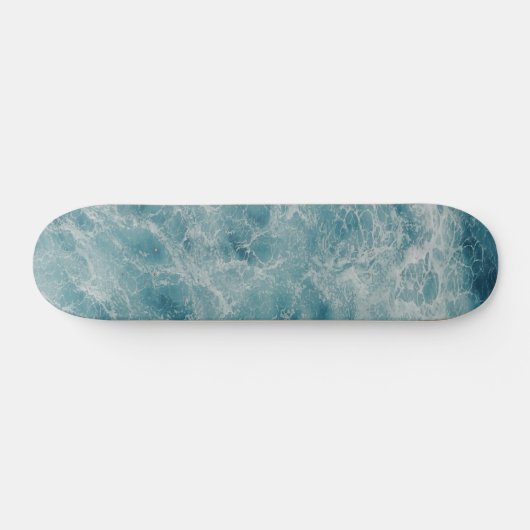 Blauwe Ocean Summer Beach Waves Persoonlijk Skateboard (Horizontaal)