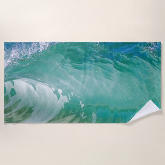 Blauwe Ocean Summer Beach Waves Strandlaken (Voorkant)