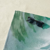 Blauwe Ocean Summer Beach Waves Strandlaken (In situ)