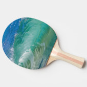 Blauwe Ocean Summer Beach Waves Tafeltennisbatje (Zijkant)