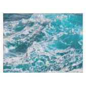 Blauwe Ocean Summer Waves Tafelkleed (Voorkant (Horizontaal))