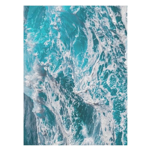 Blauwe Ocean Summer Waves Tafelkleed (Voorkant)