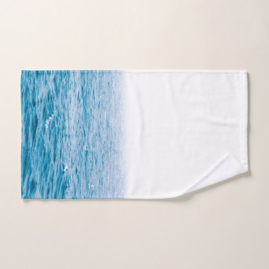 Blauwe Ocean Waves Nautical Hand Towel Handdoek (Handdoek)