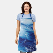 Blauwe oceanfotografie schort (Gedragen)
