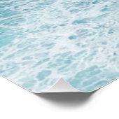 Blauwe oceankleur achtergrondposter perfect poster (Hoek)