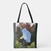 Blauwe ochtendglorie tote bag (Achterkant)