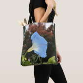 Blauwe ochtendglorie tote bag (Dichtbij)