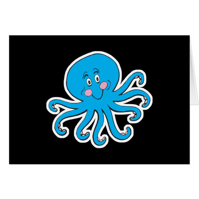 blauwe octopus (Voorkant Horizontaal)