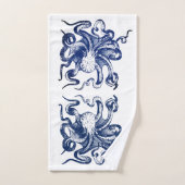 Blauwe octopus bad handdoek (Handdoek)