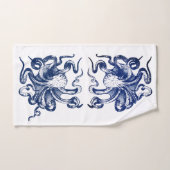 Blauwe octopus bad handdoek (Handdoek)