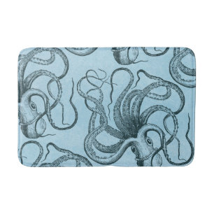 Blauwe octopus badmat