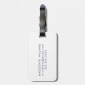 Blauwe octopus bagagelabel (Achterkant verticaal)