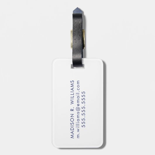 Blauwe octopus bagagelabel (Achterkant verticaal)