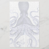 Blauwe octopus briefpapier (Voorkant)