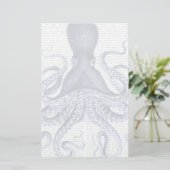 Blauwe octopus briefpapier (Staand voorkant)