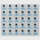 Blauwe Octopus Cadeaupapier (Vlak)