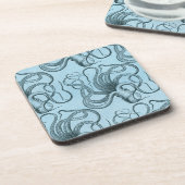 Blauwe octopus drankjes onderzetter (Linkerzijde)