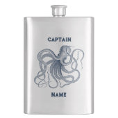 Blauwe octopus illustratie, aangepaste naam en kap flacon (Voorkant)