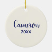 Blauwe octopus keramisch ornament (Achterkant)