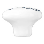 Blauwe octopus keramische knop (Zijkant)