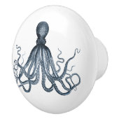 Blauwe octopus keramische knop (Rechts)