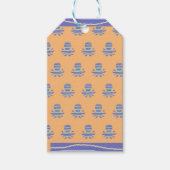 Blauwe octopus koraal cadeaulabel (Voorkant)