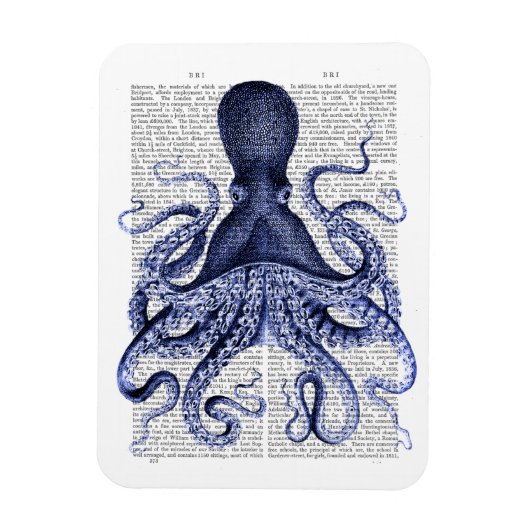 Blauwe octopus magneet (Verticaal)