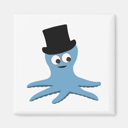 Blauwe octopus magneet (Voorkant)