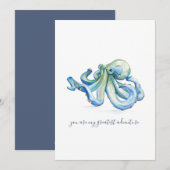 Blauwe octopus menu (Voorkant / Achterkant)